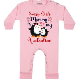 Arvesa Sorry Girl Daddy Is My Valentine Printed Bodysuit-image-40