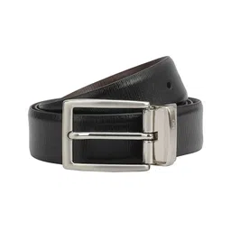 Da Milano Men Textured Leather Reversible Belt-image-32
