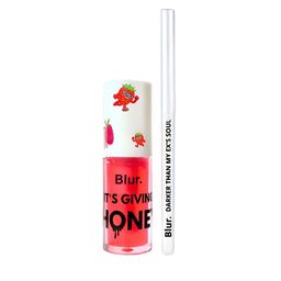 BLUR INDIA Set Of 2 It's Giving Honey Lip Oil With Darker Than My Ex'S Soul Kajal-31