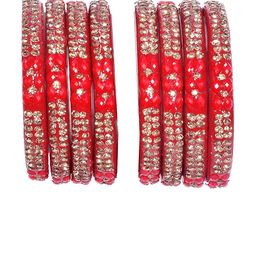 VICONO Set Of 8 Stone-Studded Bangles-image-86