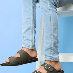 HERE&NOW Men Two Straps Open Back Comfort Sandals-picture-36