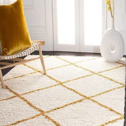 Banchmark Home Furnishings Grey Traditional Shaggy Woollen Carpet-image-63