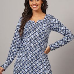 DHAKRE FASHION Women Geometric Printed Sequinned Kurta-14