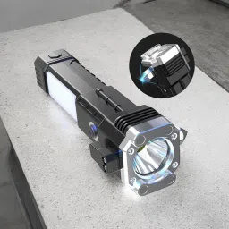 LED Flashlight with Magnets, hammer with 4 in 1 option - M14 Torch-9