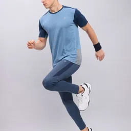 Technosport Colourblocked Antimicrobial Slim Fit Sports T-Shirt-image-89