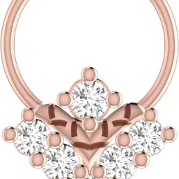 avsar Mrunali 14kt Cubic Zirconia Rose Gold Nose Wire-image-36