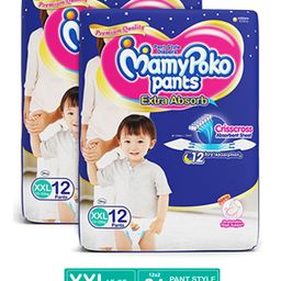 MamyPoko Extra Absorb Pant Style Diapers XX Large - 12 Pieces - (Pack of 2)-image-72