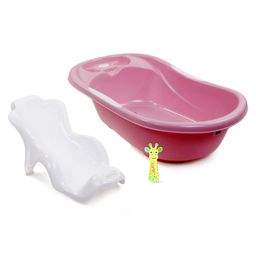 Babyhug Bath Tub with Bather - Pink & Bathwater Thermometer-12