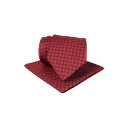 kavove KOVOVE Red Geometric Printed The Abstract Zoid Tie & Pocket Square Gift Set image 2