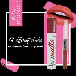 BeautyRelay London Marker 24 Hours Comfortable Color 2 In 1 Matte Lipstick 5g - Warm Red 04 image 4