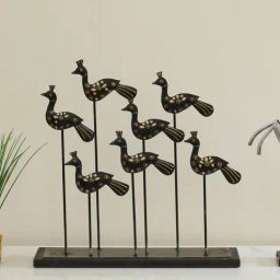 vedas Angel Bird Black & Gold Iron and MDF Showpiece-picture-17