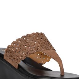 Bata Textured Open Toe Wedges image 2