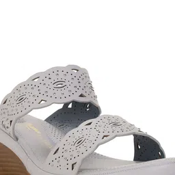bata comfit Bata Textured Open Toe Wedges image 2