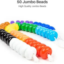 funablo Counting Beads 50 Beads for Infants to Learn Counting and Colors for kids image 4