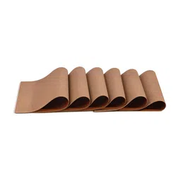 OBSESSIONS Brown 6 Pieces Textured Heat Resistant Rectangle Table Placemats-21