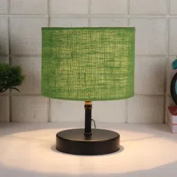 Devansh Iron Table Lamp With Green Jute Shade by New Era-picture-28