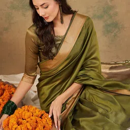 Sangria Woven Design Organza Sarees-picture-48