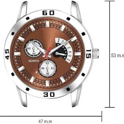 ismart Chronograph Pattern Unique Dial Design Fancy Stainless Steel Belt Analog Watch - For Men G-25 image 3