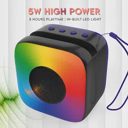 SACRO Sonic (PORTABLE DESKTOP SPEAKER) Deep Bass Sound with Dynamic LED LightE70 10 W Bluetooth Laptop/Desktop Speaker image 2