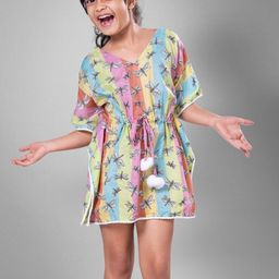 Tura Turi Floral Print Kaftan Mini Dress-image-65