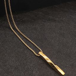Designs & You Men Gold-Plated Stainless Steel Contemporary Pendant-picture-30