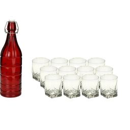 SOMIL Red Glass Airtight Can Bottle-image-46