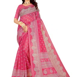 KANOODA Paisley Printed Zari Chanderi Saree-picture-8