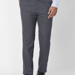 Raymond Men Contemporary-Fit Checked Mid Rise Formal Trousers-image-67