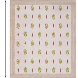 JAIPUR FABRIC Pink & Green Ethnic Motifs 144 TC King Bedsheet with 2 Pillow Covers-image-36