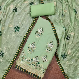 KALINI Embroidered Unstitched Dress Material-picture-0
