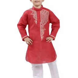 Smuktar garments Boys Ethnic Motifs Printed Kurta & Pyajama Set-picture-22