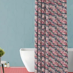 ArtzFolio Black & Red Printed Waterproof Shower Curtain-6