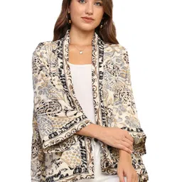 GALE GIRLS Printed Mandarin Collar Shrug-picture-35