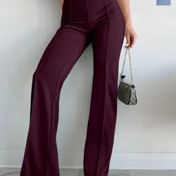 GRIOPY Women Pack of 2 Relaxed Fit Mid-Rise Pleated Regular Trousers-image-42