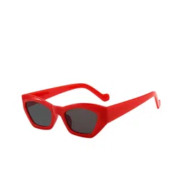 LULU & SKY Women Red Lens & Red Cateye Sunglasses with-image-0