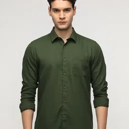 Crocodile Comfort Waffle Textured Self Design Pure Cotton Casual Shirt-image-49