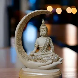 Vrinban International Beige Buddha Figurine Showpiece-picture-48