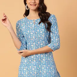 NEESH Women Floral Printed Pure Cotton Kurti-picture-49
