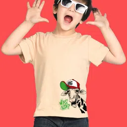 NUSYL Boys Graphic Printed Round Neck Short Sleeves Cotton T-shirt-image-86
