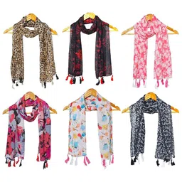 StoleVilla Women Printed Stole Pack Of 6-image-53