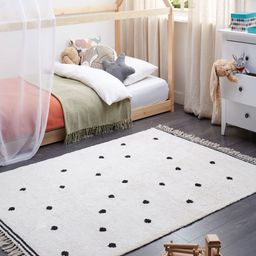 THEGASBH White Abstract Hand-Tufted Cotton Carpet-picture-12
