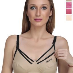 Liigne Women Pack Of 4 Maternity Non Padded Full Coverage Non Wired Bra-picture-23