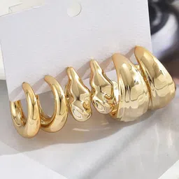 GOLDIWALA Contemporary Half Hoop Earrings-picture-7
