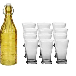 SOMIL Yellow Glass Airtight Can Bottle-picture-1