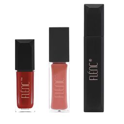 FLENC Cryla Velvet, Ritzy Glossy Liquid Lipstick & Fringe Mascara Combo-28