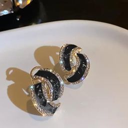 BEYTER Sterling Silver Rhinestone And Crystal Studded Classic Drop Earrings-44