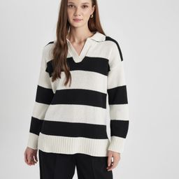 DeFacto Colourblocked Pullover Sweater-image-77
