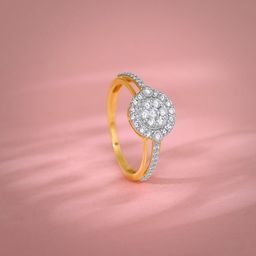 GIVA 14 Kt Gold Epireal With -0.48 Carat Lab Grown Diamond Studded Ring -1.7g-picture-33