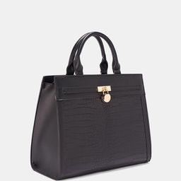 Forever Glam by Pantaloons Textured PU Structured Shoulder Bag with Applique image 2