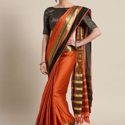 IndianRang Striped Zari Saree With Unstitched Blouse Piece-picture-11